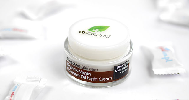 Organiczny krem na noc z olejem kokosowym Dr Organic